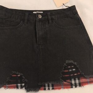 Superdown Charcoal Denim Skirt